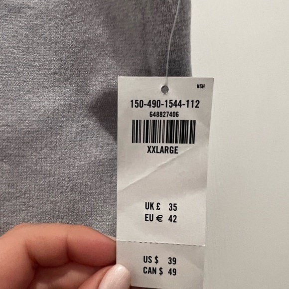 NWT Abercrombie & Fitch Crop Tank Sweater Gray XXL - Picture 5 of 5